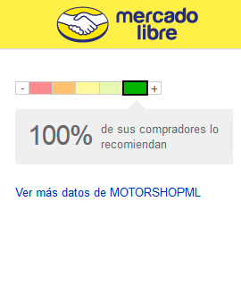 Reputacion en MERCADOLIBRE